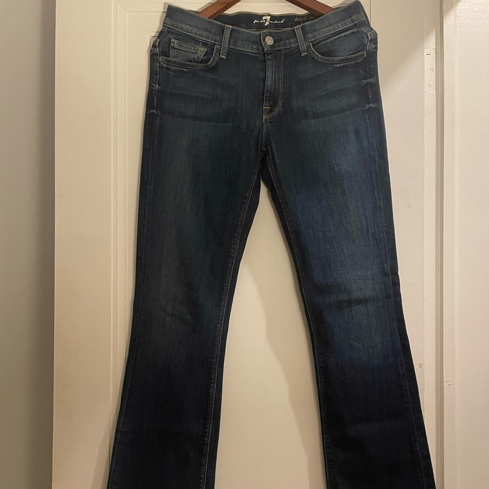 High-Waisted Bootcut 7 For All Mankind Jeans